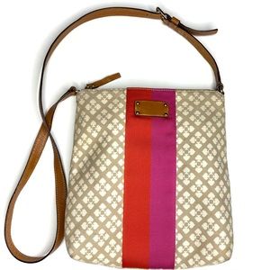 Kate Spade stucco crossbody pink orange stripe